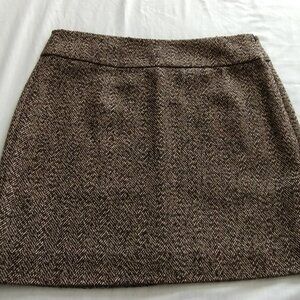 THE LIMITED Brown Tweedy WOOL Blend Skirt Sz 10